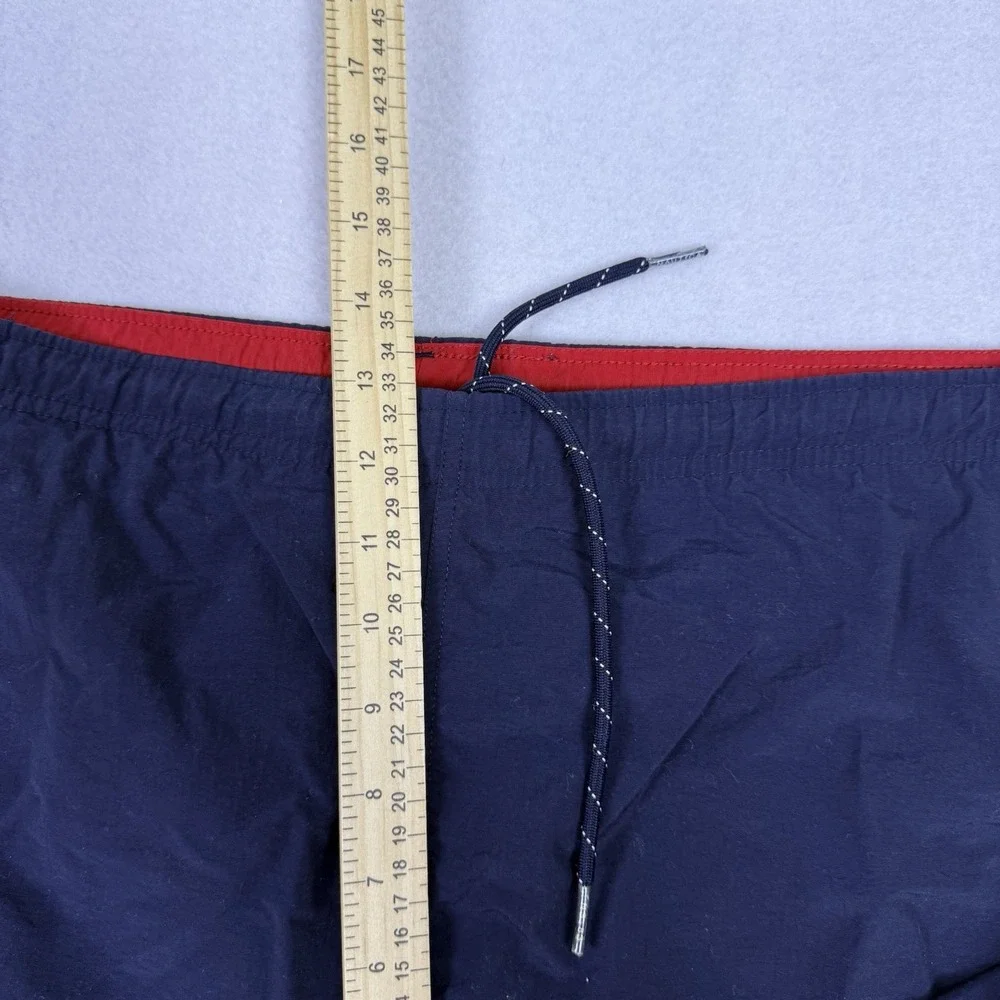 Nautica Men's Swim Trunks Size M Navy Blue‎ Red N 83 Graphic Board Shorts